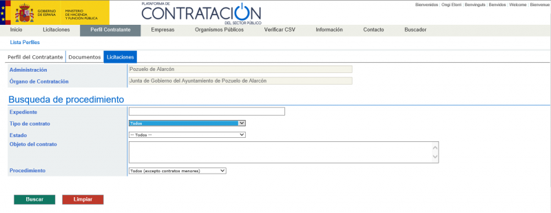 Plataforma De La Contratacion Del Estado